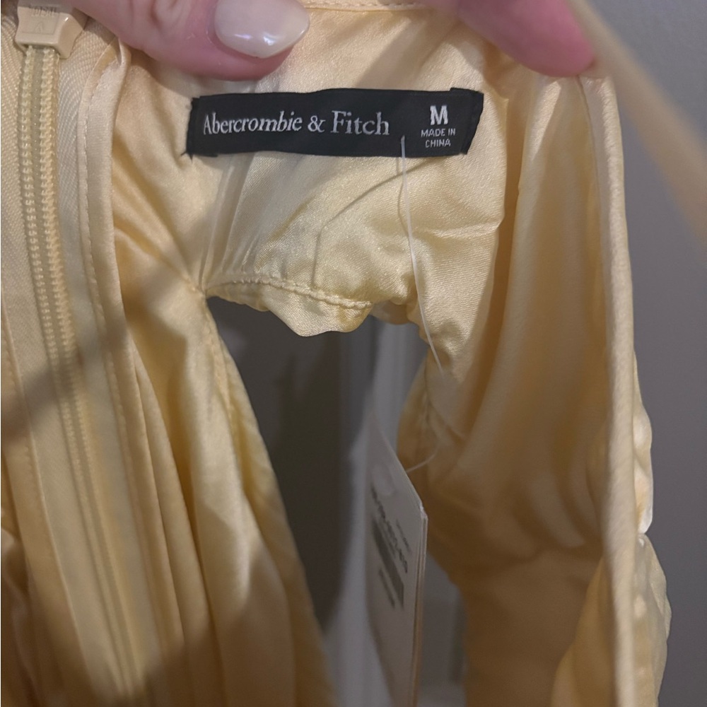 Abercrombie & Fitch Pleated Yellow Dress - Picture 4 of 4